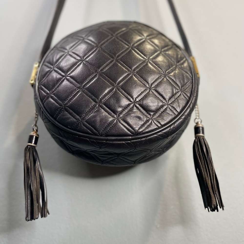 MCM Black Quilted Leather Round Crossbody - Picture 11 of 11